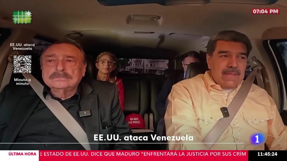 Últimas imágenes de Nicolás Maduro antes de ser capturado por el gobierno de Donald Trump tras su irrupción en Venezuela