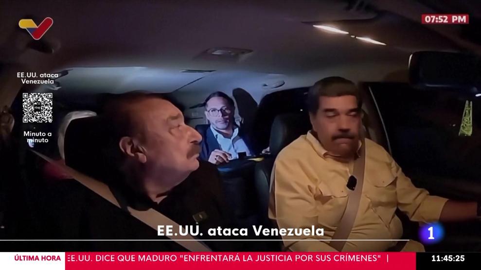 Últimas imágenes de Nicolás Maduro antes de ser capturado por el gobierno de Donald Trump tras su irrupción en Venezuela