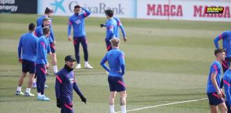 Última sesión de trabajo del Atlético de Madrid en el Cerro del Espino con la vista puesta en ese choque liguero del Camp Nou.