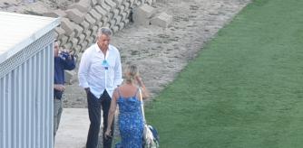 Miguel Ángel Gil Marín, consejero delegado del Atlético de Madrid, en el entrenamiento del equipo.
