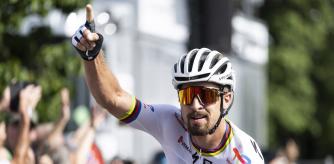 Grenchen (Switzerland), 14/06/2022.- Slovak rider Peter Sagan of the TotalEnergies team celebrates after winning the third stage of the 85th Tour de Suisse UCI ProTour cycling race over 176.9km from Aesch to Grenchen, Switzerland, 14 June 2022. (Ciclismo, Suiza) EFE/EPA/GIAN EHRENZELLER