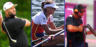 Jon Rahm, Virginia Díaz y Alberto Fernández