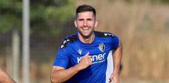 Jesús Areso, futbolista del Club Atlético Osasuna, en un entrenamiento.