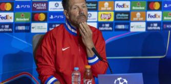 Diego Simeone atendió a los medios de comunicación en el Metropolitano antes de recibir al Eintracht en la Champions.