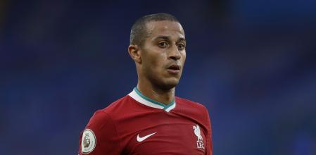 Thiago Alcantara, con el Liverpool