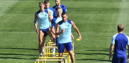 Entrenamiento del Atlético de Madrid.