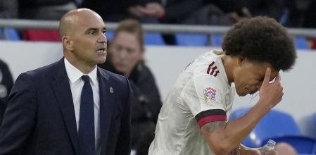 Roberto Martínez, junto a Axel Witsel
