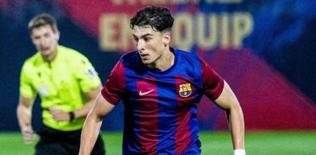 El centrocampista Guille Fernández debutó con el Barça Atlètic y se convirtió en el jugador más joven en jugar con el filial con apenas 15 años, 9 meses y 13 días