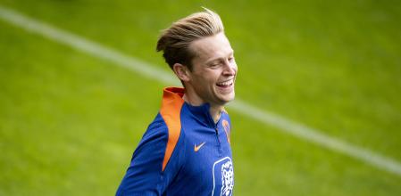 Frenkie de Jong, entrenando con Países Bajos