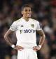 LEEDS, ENGLAND - NOVEMBER 30: Raphinha of Leeds United reacts during the Premier League match between Leeds United  and  Crystal Palace at Elland Road on November 30, 2021 in Leeds, England. (Photo by George Wood/Getty Images)