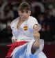 Sandra Sanchez, ejecutando el kata en la final que le dio el título ante la japonesa Shimizu