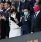 Pere Aragonès, en el palco del Camp Nou junto a Laporta
