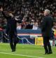 Pochettino y Ancelotti, en el partido de octavos de final entre PSG y Madrid en París