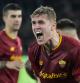 Roma's Ola Solbakken celebrates after scoring his side's opening goal during a Serie A soccer match between Roma and Hellas Verona, at Rome's Olympic Stadium, Sunday, Feb. 19, 2023. (AP Photo/Andrew Medichini)