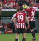 Acción del partido en la que Muniain toca el balón con el brazo, antes de que Iñaki Williams empatara para el Athletic