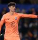 Kepa en un encuentro con el Chelsea