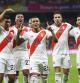 Peru's Bryan Reyna, 26, celebrates after scoring the first goal against South Korea during a friendly soccer match in Busan, South Korea, Friday, June 16, 2023. (Son Hyung-ju/Yonhap via AP)
