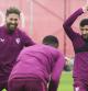 Sergio Ramos, durante el entrenamiento de este martes