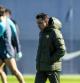 Último entrenamiento de los azulgranas antes de jugar el partido de octavos de la Champions League contra el Nápoles.