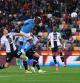 UDINE, ITALY - MAY 06: Victor Osimhen of SSC Napoli scores his team's first goal during the Serie A TIM match between Udinese Calcio and SSC Napoli at Dacia Arena on May 06, 2024 in Udine, Italy. (Photo by Alessandro Sabattini/Getty Images)