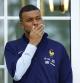 French soccer player Kylian Mbappe gestures at the national soccer team training center in Clairefontaine, west of Paris, Monday, June 3, 2024 ahead of the UEFA Euro 2024. (Sarah Meyssonnier/Pool Photo via AP)