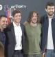 Xavi Hernández, Carles Puyol y Gerard Piqué, con Sergi Roberto