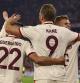 Munich (Germany), 16/09/2024.- Harry Kane of Bayern celebrates with teammates after scoring the 4-2 goal during the UEFA Champions League match between Bayern Munich and Dinamo Zagreb in Munich, Germany, 17 September 2024. (Liga de Campeones, Alemania) EFE/EPA/ANNA SZILAGYI