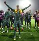 BODO, NORWAY - MAY 08: Pedro Porro of Tottenham Hotspur celebrates after the teams 2-0 victory and progression to the UEFA Europa League final following the UEFA Europa League 2024/25 Semi Final Second Leg match between FK Bodo/Glimt and Tottenham Hotspur at Aspmyra Stadion on May 08, 2025 in Bodo, Norway. (Photo by Justin Setterfield/Getty Images)