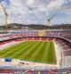 El Barça compartió los últimos avances de las obras del estadio, con los trabajos de primera y segunda gradería y los accesos muy avanzados
