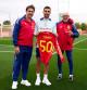 Ferran Torres, antes del entrenamiento de la Roja en la Ciudad del Fútbol