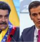 Pedro Sánchez y Nicolás Maduro