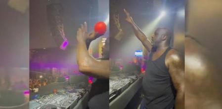 Retan a Shaquille O’Neal y encesta desde la cabina de DJ