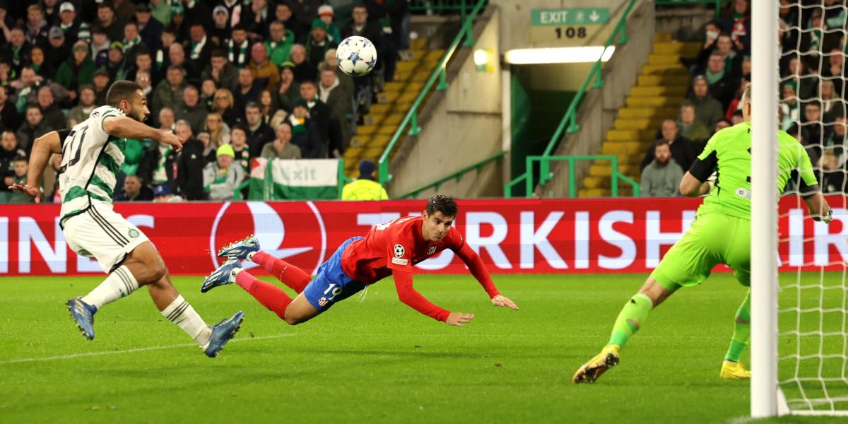 Morata marcó un golazo para mantener la racha