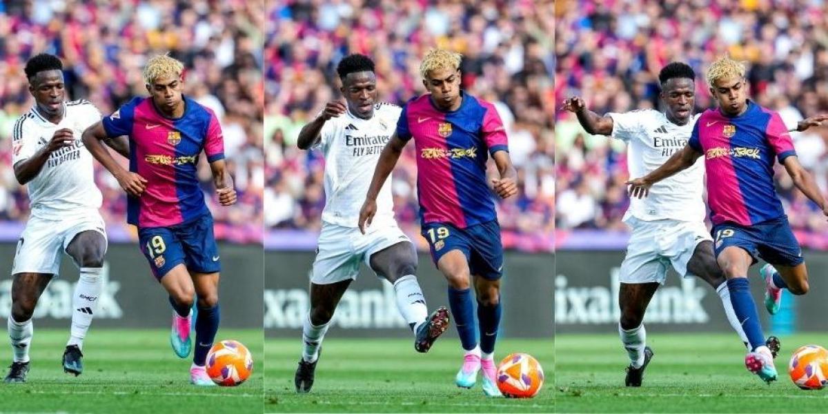 Vinicius fue a cazar a Lamine Yamal, que se escapó