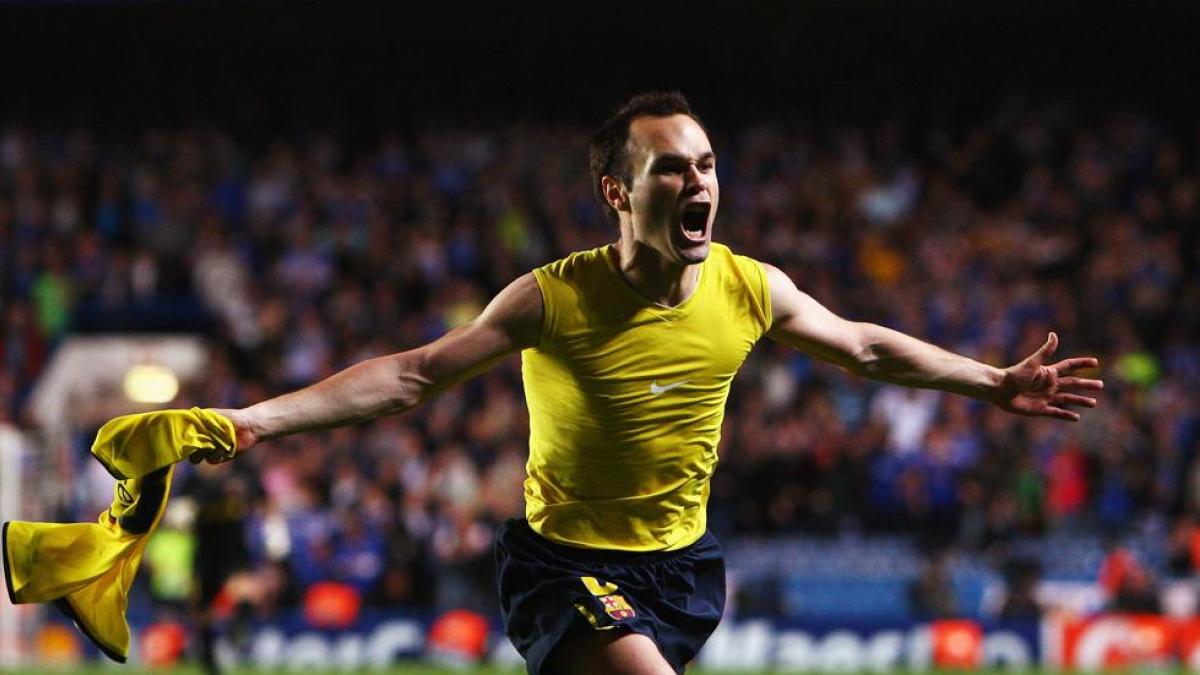 Iniesta recuerda su gol ante el Chelsea antes del Inter-Barça