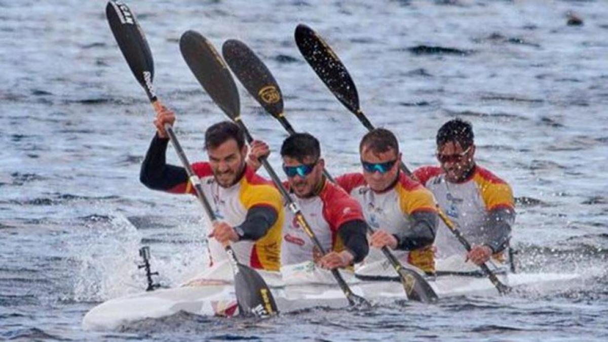El K4 500 masculino y femenino español lucharán por medalla