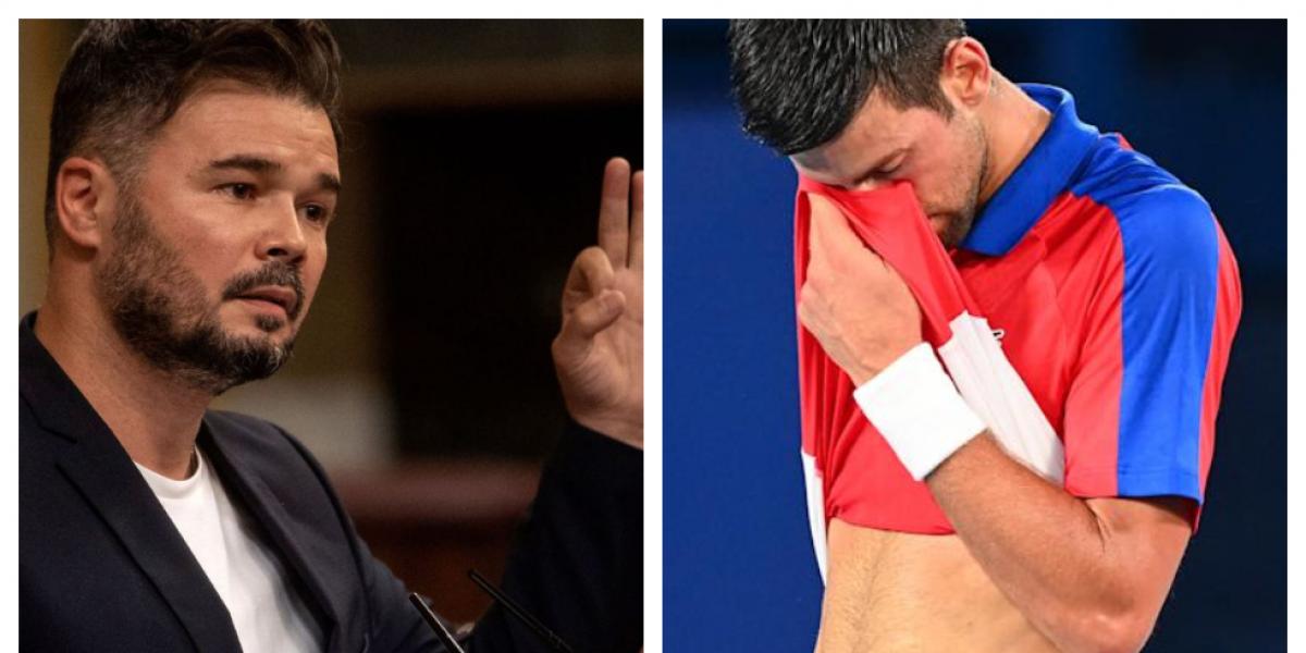Rufián retrata a Djokovic tras perder con Carreño: Para saber gestionar la presión...