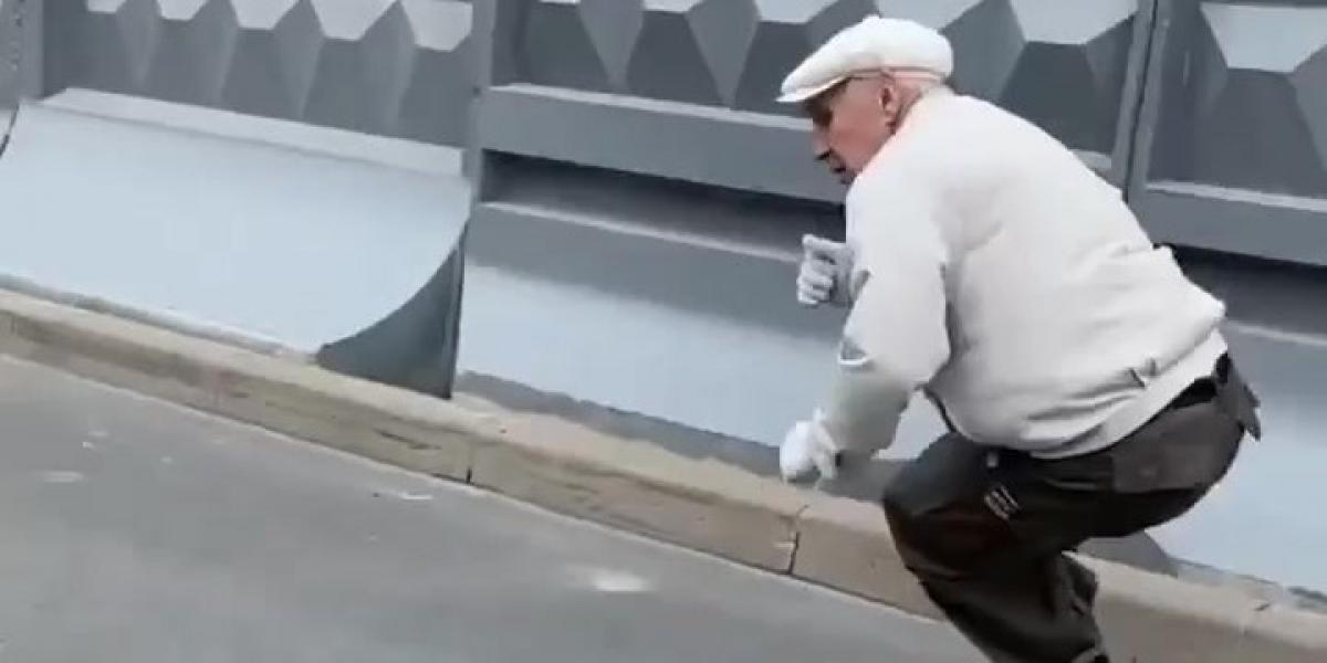Un skater anciano arrasa en las redes sociales: todo el mundo alucina