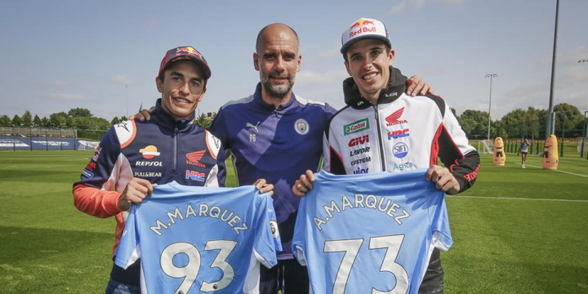 Los hermanos Márquez visitan a Guardiola