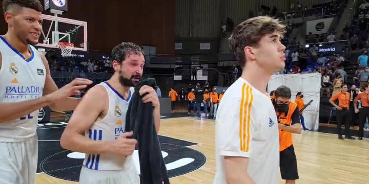 Las lágrimas de Sergio Llull tras ganar la Supercopa