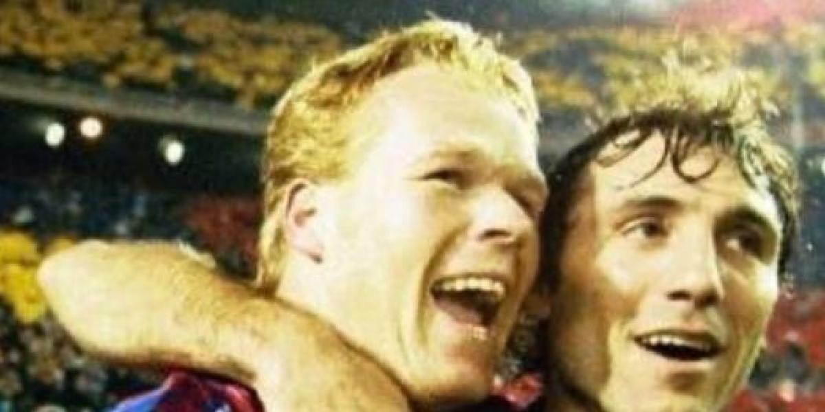 Stoichkov, con el Barça y Koeman ante el debut en Champions