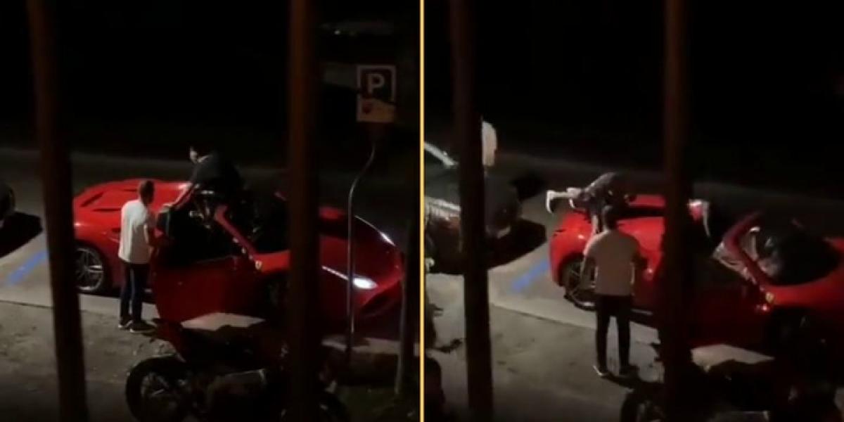 ¡Escándalo! Graban a Arturo Vidal borracho y haciendo piruetas encima de su Ferrari