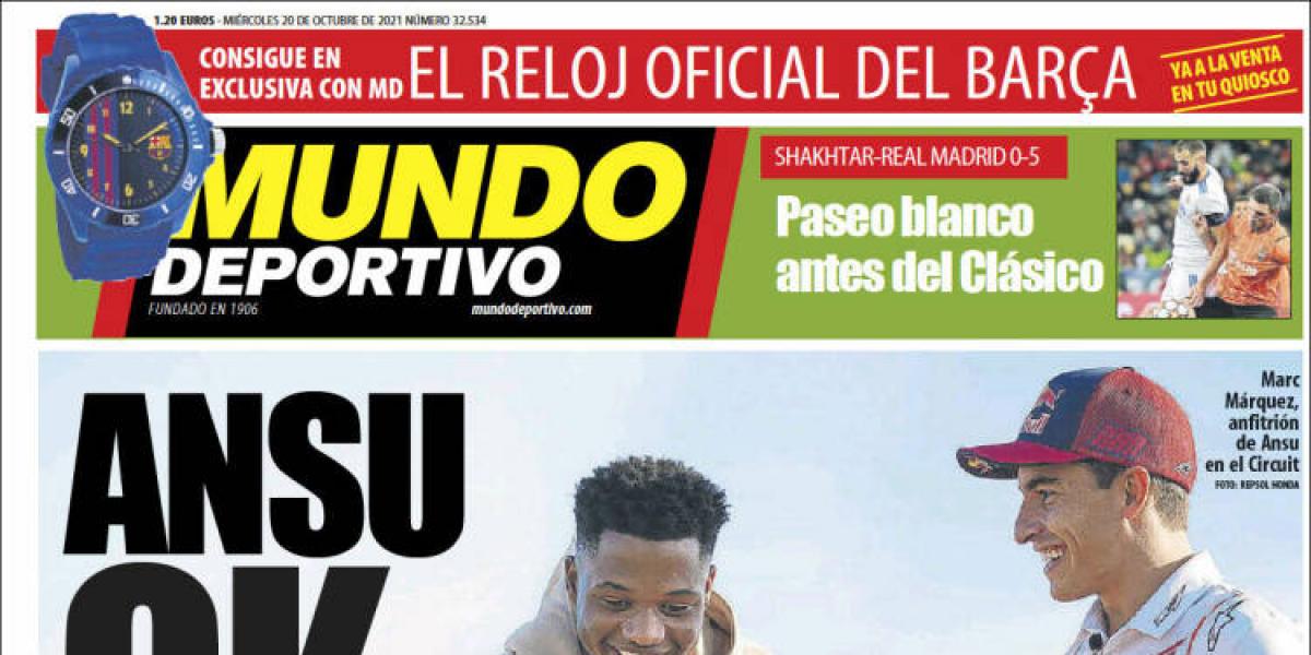 Vinicius y la renovación de Ansu, en las portadas del 20 de octubre
