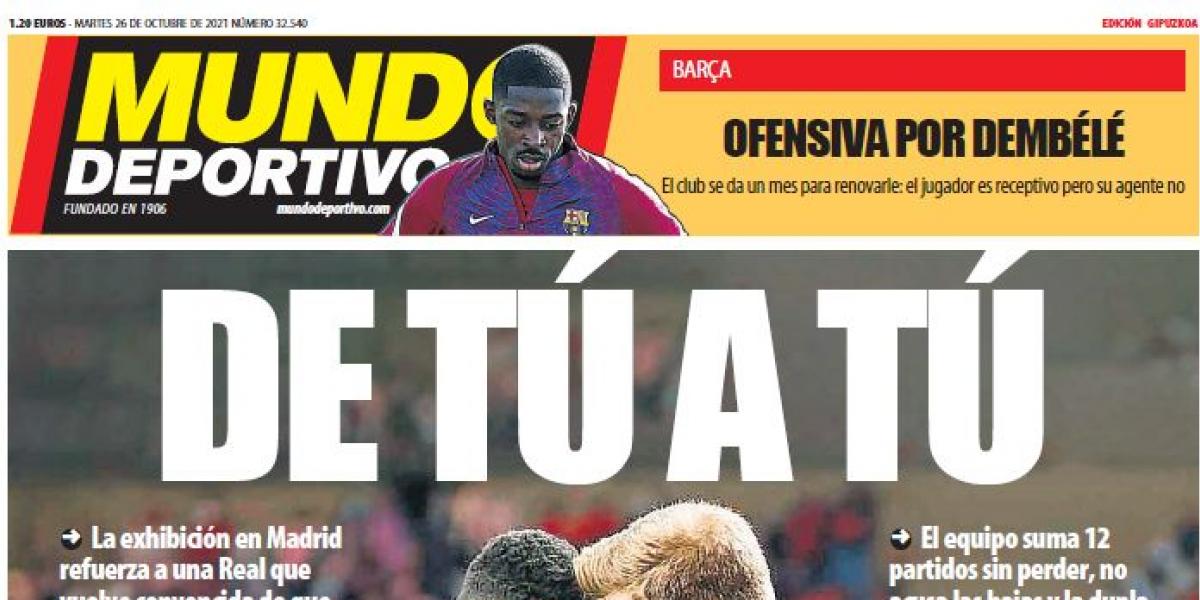 Portada de Mundo Deportivo Gipuzkoa del martes 26 de octubre de 2021