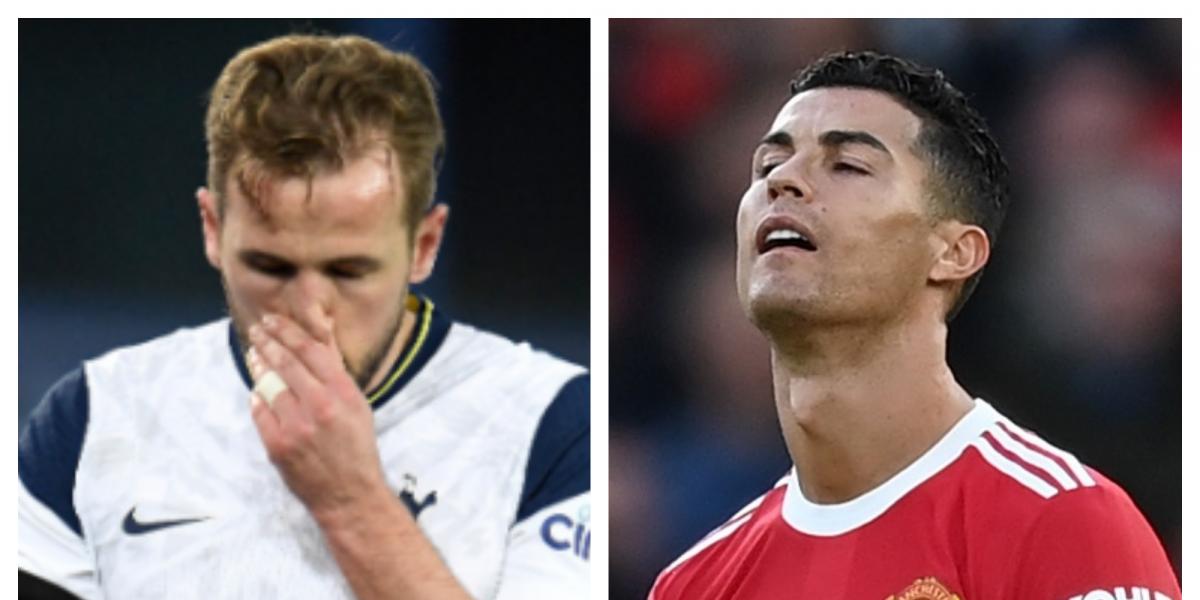 Harry Kane contra CR7, dos en horas bajas