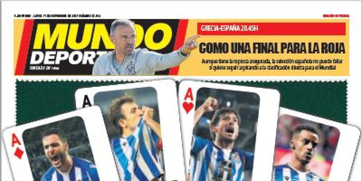 Portada de Mundo Deportivo Gipuzkoa del 11 de noviembre de 2021