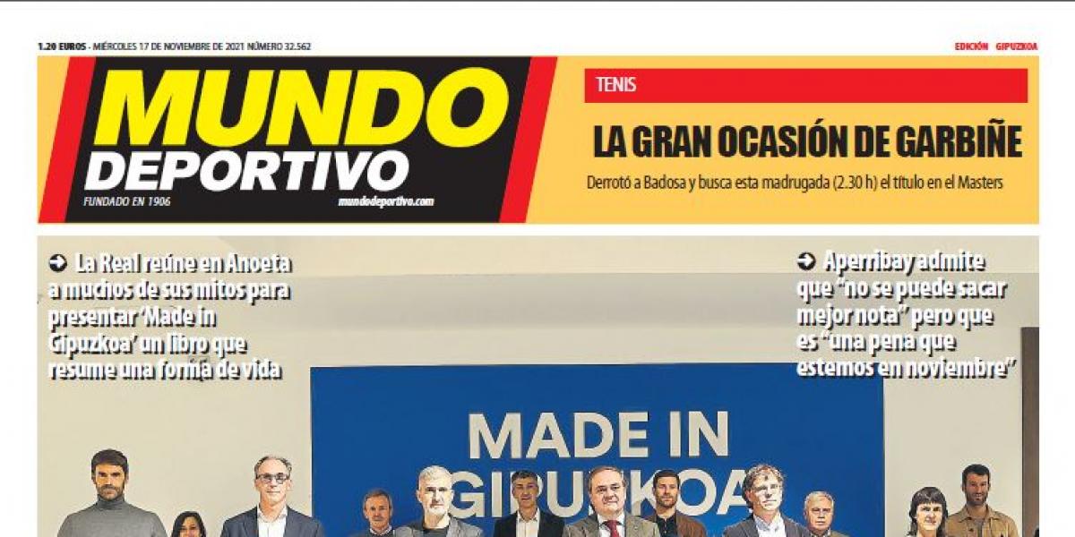Portada de Mundo Deportivo Gipuzkoa del miércoles 17 de noviembre de 2021