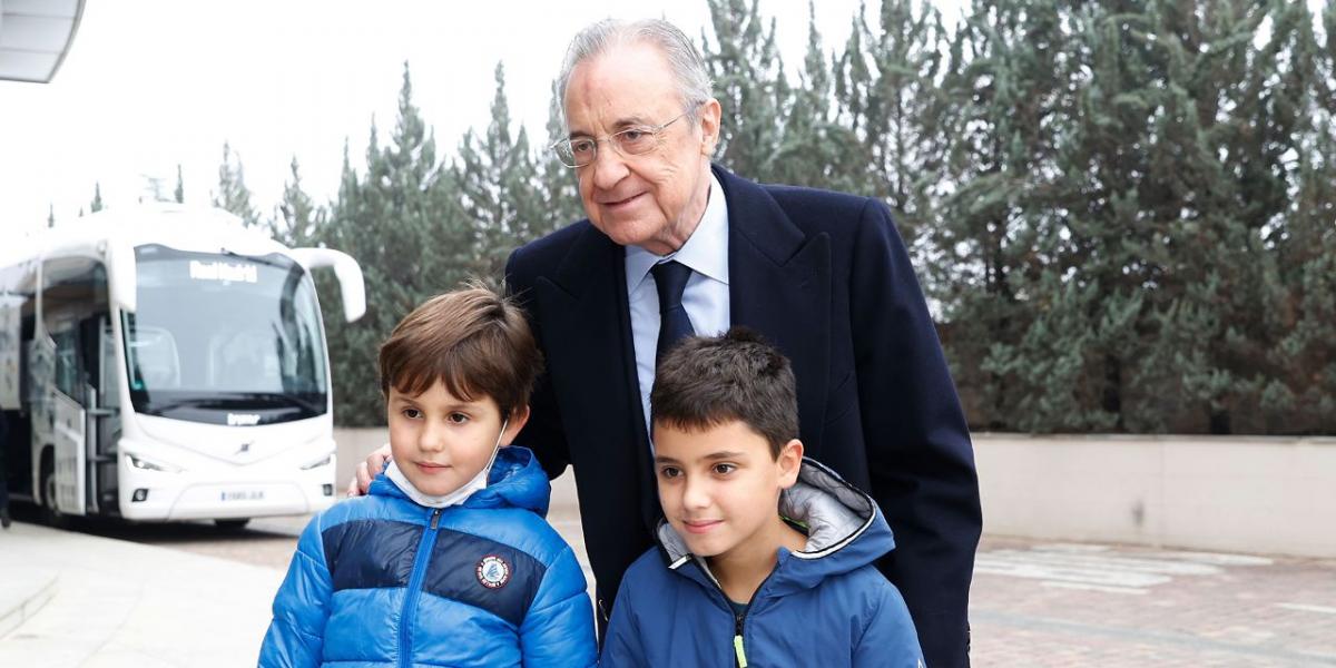 Florentino Pérez, con el Real Madrid en Granada
