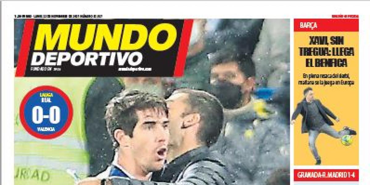 Portada de Mundo Deportivo Gipuzkoa del lunes 22 de noviembre de 2021
