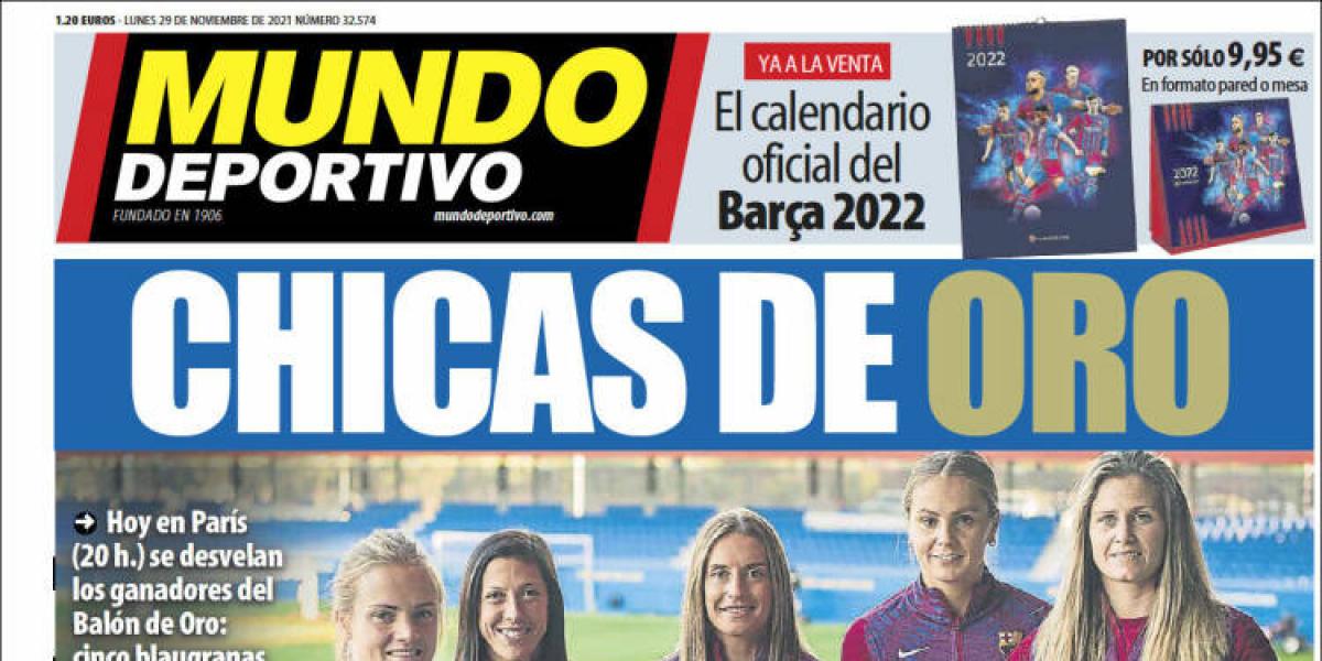 El Balón de Oro copa las portadas del lunes, 29 de noviembre